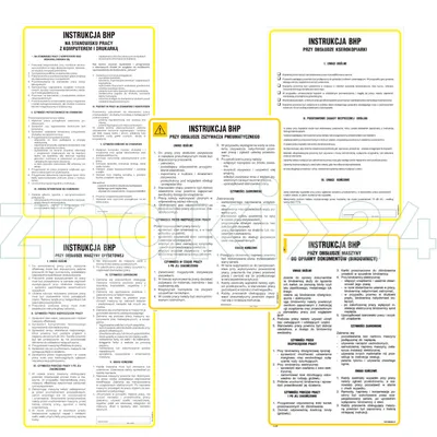 Zestaw Instrukcji BHP dla drukarni A4