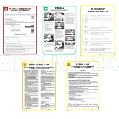 Zestaw Instrukcji BHP dla gastronomii A4