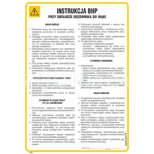 Instrukcja BHP przy obsłudze dozownika do mąki - IAG47 - Instrukcja BHP do wydruku