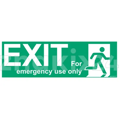 Exit for emergency use only, right side - Znak morski - FB163