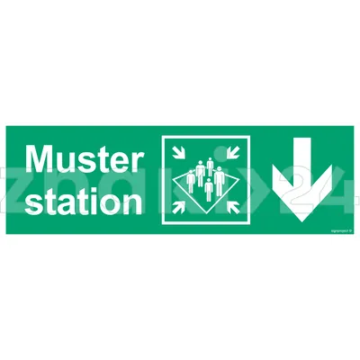 Muster station down right  - Znak morski - FB134