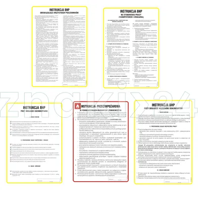 Zestaw Instrukcji BHP dla biura A4