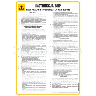 Instrukcja BHP przy pracach spawalniczych na budowie - IAF26 - Instrukcja BHP do wydruku