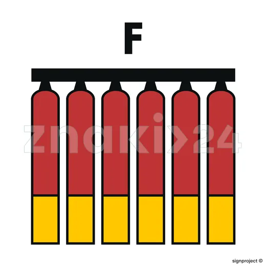 Fixed Halon equivalent fire extinguishing battery - Znak morski - FE078