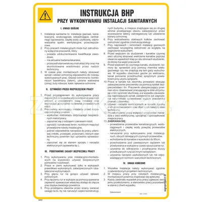 Instrukcja BHP przy wykonywaniu instalacji sanitarnych - IAF11 - Instrukcja BHP do wydruku