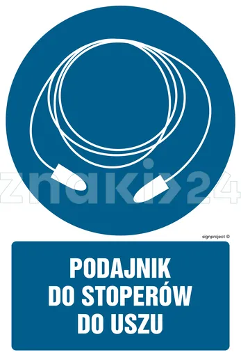 Podajnik do stoperów do uszu - Znak BHP - GL056