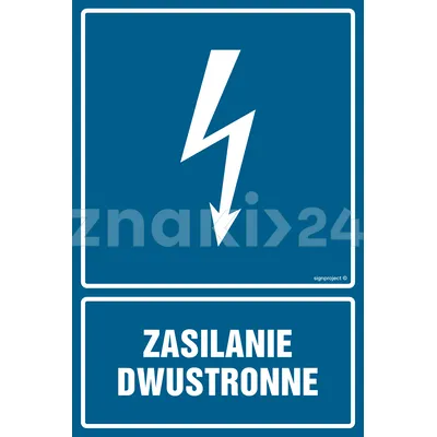 Zasilanie dwustronne - Znak elektryczny - HG030