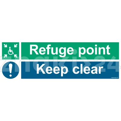 Refuge point, keep clear - Znak morski - FB170