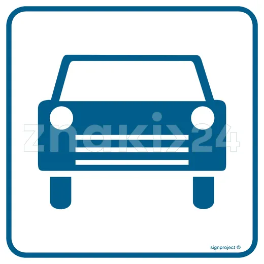 Postój samochodów - Znak informacyjny - RA130
