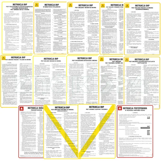 Zestaw Instrukcji BHP przy obróbce drewna A4