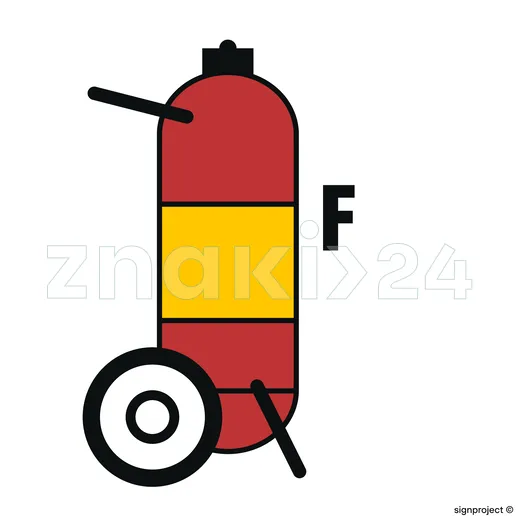 CO 2 wheeled fire extinguisher - Znak morski - FE101