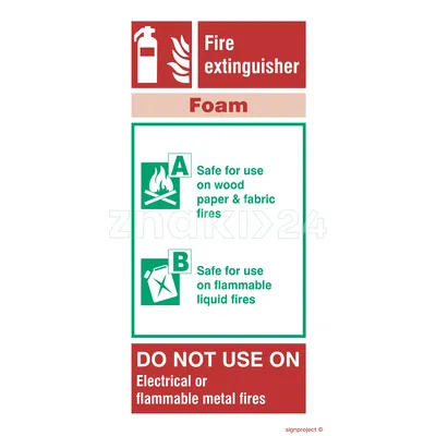 Fire extinguisher Water - Znak morski - FE153