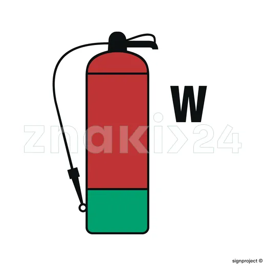 Powder fire extinguisher - Znak morski - FE098