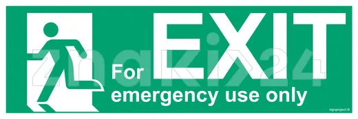 Exit for emergency use only, left side - Znak morski - FB162