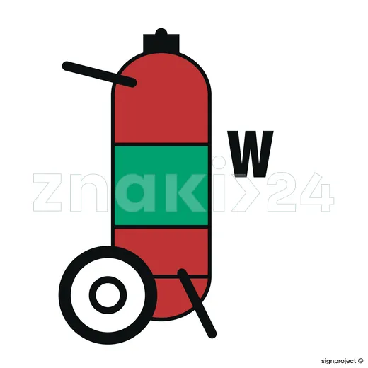 Powder wheeled fire extinguisher - Znak morski - FE103