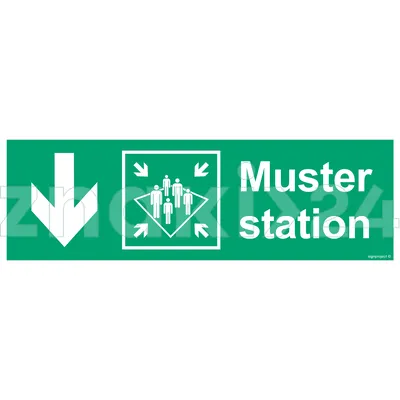 Muster station down left - Znak morski - FB139