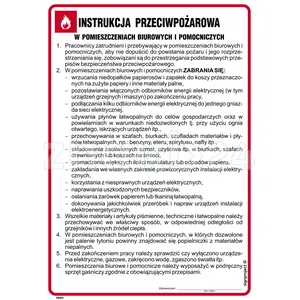 Instrukcja przeciwpożarowa w pomieszczeniach biurowych i pomocniczych - Instrukcja Przeciwpożarowa. Instrukcja Ppoż - DB005 - Instrukcja BHP do wydruku