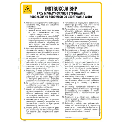 Instrukcja BHP przy magazynowaniu i stosowaniu podchlorynu sodowego do uzdatniania wody - IAD02 - Instrukcja BHP do wydruku