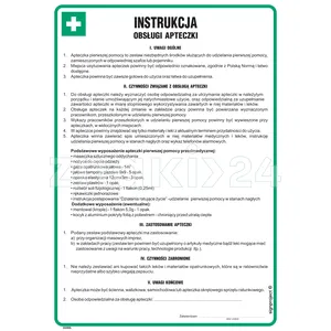 Instrukcja obsługi apteczki - DD005 - Instrukcja BHP do wydruku