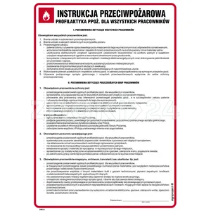 Instrukcja przeciwpożarowa - profilaktyka ppoż, dla wszystkich pracowników - Instrukcja Przeciwpożarowa. Instrukcja Ppoż - DB016 - Instrukcja BHP do wydruku