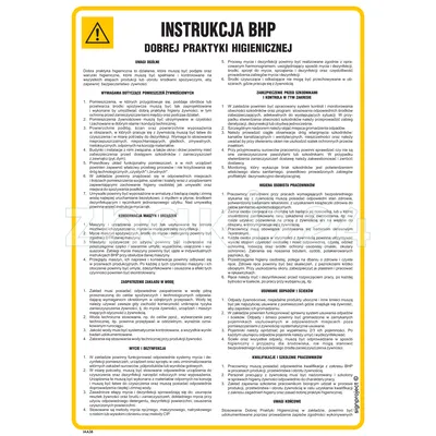 Instrukcja ogólna BHP dobrej praktyki higienicznej - IAA38 - Instrukcja BHP do wydruku