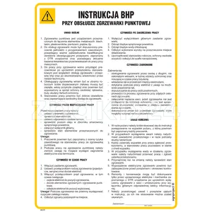 Instrukcja BHP obsługi zgrzewarki punktowej do metali - IAC31 - Instrukcja BHP do wydruku