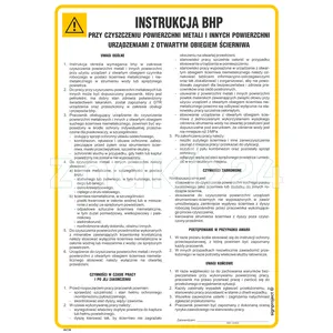 Instrukcja BHP przy czyszczeniu powierzchni metali i innych powierzchni urządzeniami z otwartym obie - IAC34 - Instrukcja BHP do wydruku