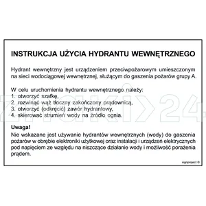 Instrukcja użycia hydrantu wewnętrznego - Instrukcja Przeciwpożarowa. Instrukcja Ppoż - DB029 - Instrukcja BHP do wydruku