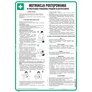 Instrukcja postępowania w wypadku porażenia prądem elektrycznym - DD003 - Instrukcja BHP do wydruku