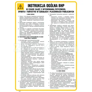 Instrukcja ogólna BHP w czasie zajęć wychowania fizycznego - IAA11 - Instrukcja BHP do wydruku