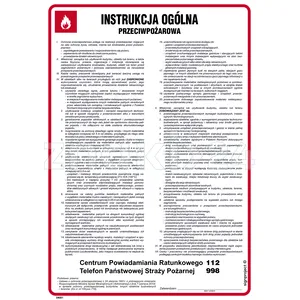 Instrukcja ogólna przeciwpożarowa - Instrukcja Przeciwpożarowa. Instrukcja Ppoż - DB001 - Instrukcja BHP do wydruku