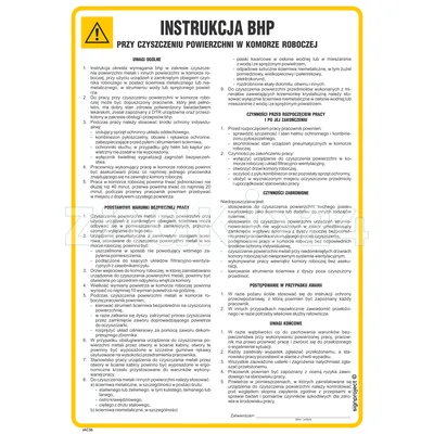 Instrukcja BHP przy czyszczeniu powierzchni w komorze roboczej - IAC35 - Instrukcja BHP do wydruku