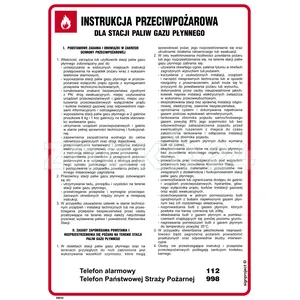 Instrukcja ppoż. dla stacji paliw gazu płynnego - Instrukcja Przeciwpożarowa. Instrukcja Ppoż - DB032 - Instrukcja BHP do wydruku