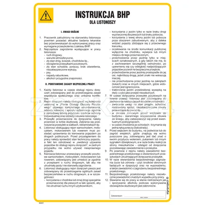 Instrukcja BHP dla listonosza - IAA31 - Instrukcja BHP do wydruku