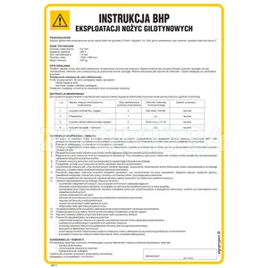 Instrukcja BHP eksploatacji nożyc gilotynowych - IAC11 - Instrukcja BHP do wydruku