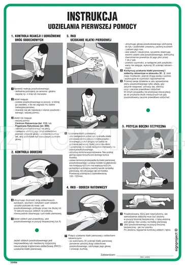 Instrukcja udzielania pierwszej pomocy - DD006 - Instrukcja BHP do wydruku