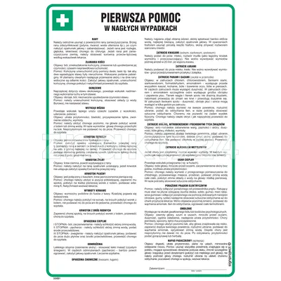 Pierwsza pomoc w nagłych wypadkach - DD001 - Instrukcja BHP do wydruku