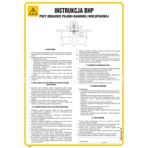 Instrukcja BHP przy obsłudze pilarki ramowej wielopiłowej - IAB07 - Instrukcja BHP do wydruku