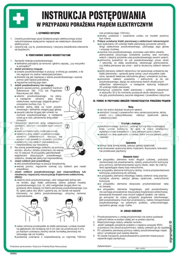 Instrukcja postępowania w wypadku porażenia prądem elektrycznym - DD003 - Instrukcja BHP do wydruku