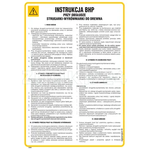 Instrukcja BHP przy obsłudze strugarki-wyrówniarki do drewna - IAB05 - Instrukcja BHP do wydruku