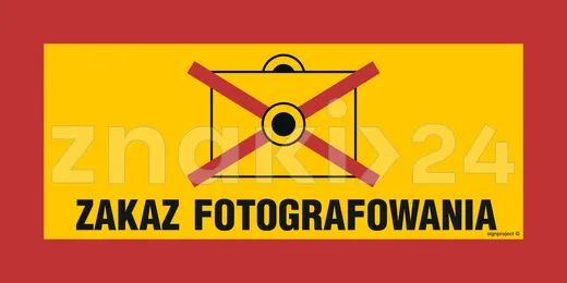 Zakaz fotografowania - Tablica wojskowa - JE008