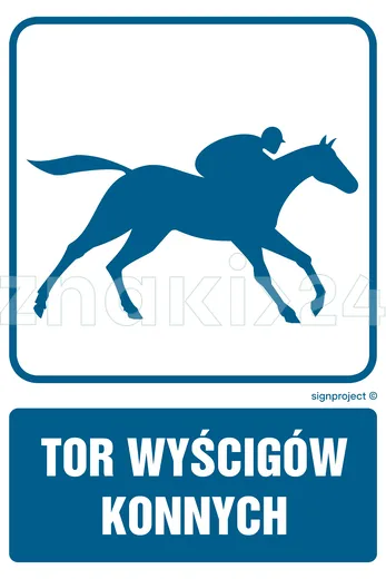 Tor wyścigów konnych - Znak informacyjny - RD004