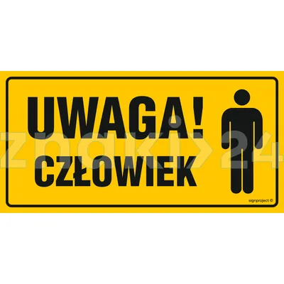 Uwaga - Znak ostrzegawczy. Znak informacyjny - NC077