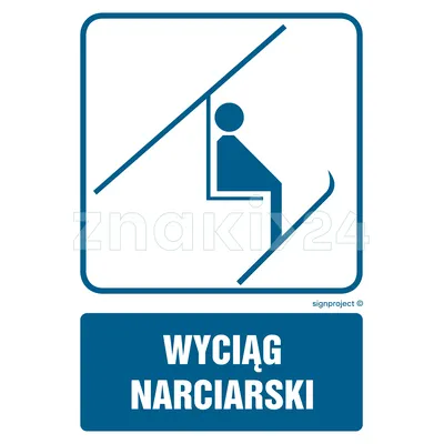 Wyciąg narciarski - Znak informacyjny - RD014