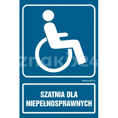 Szatnia dla niepełnosprawnych - Znak informacyjny - RB031