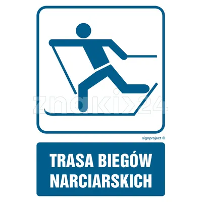 Trasa biegów narciarskich - Znak informacyjny - RD013