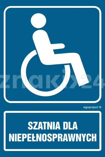 Szatnia dla niepełnosprawnych - Znak informacyjny - RB031