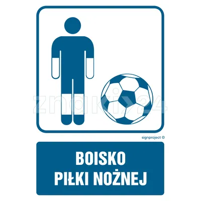 Boisko piłki nożnej - Znak informacyjny - RD003