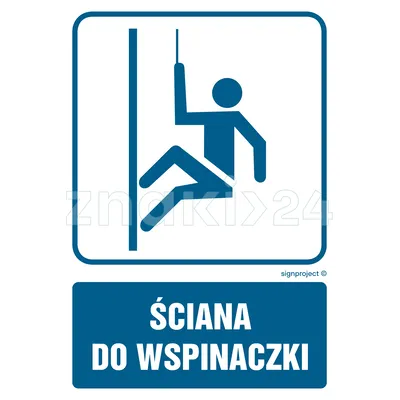 Ściana do wspinaczki - Znak informacyjny - RD012