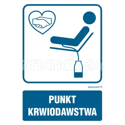 Punkt krwiodawstwa - Znak informacyjny - RF006